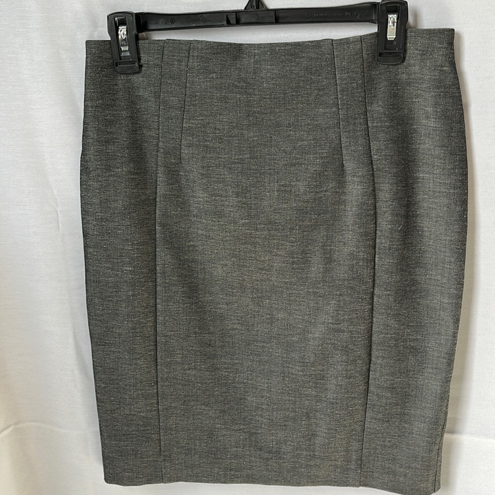 Express Gray Pencil Skirt Career Office Lined Knee Length Size 6